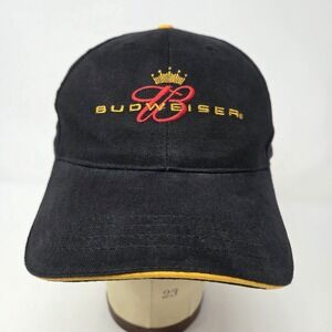 Budweiser Beer Logo Strapback Baseball Hat Cap Adjustable Black 2005